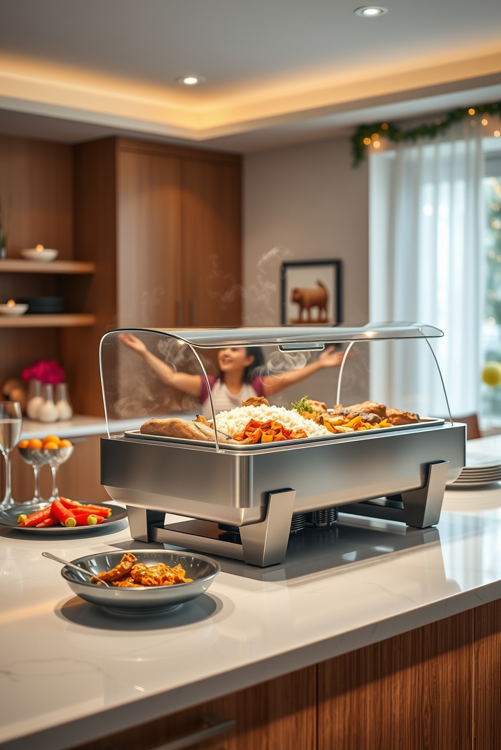 Buffet Server: 7 Ultimate Secrets For Amazing Parties In 2026 1 buffet server with three trays for event catering