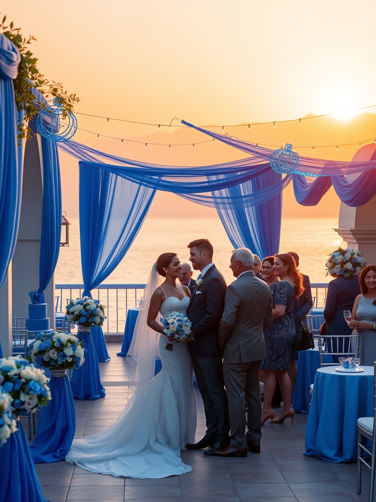 cobalt blue wedding decor - Illustration 3